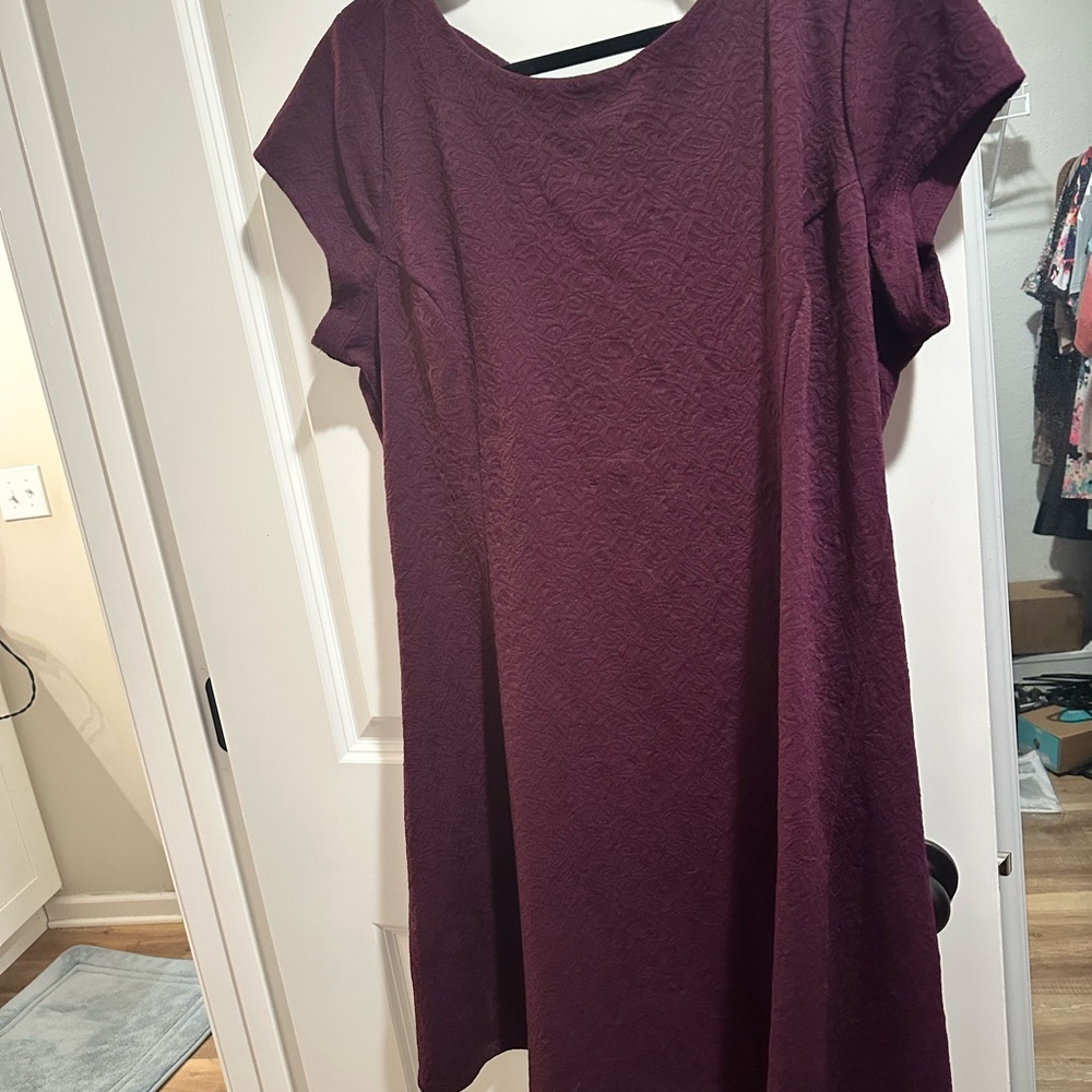 Maurices Red A-Line Flutter Sleeve Mini Dress